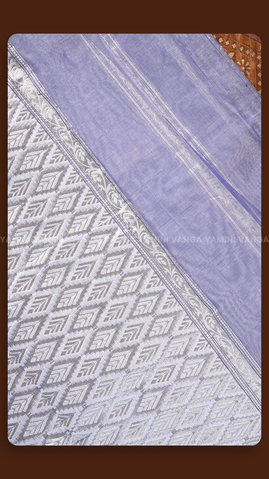 Royal Purple Hand-Embroidered Silk Saree