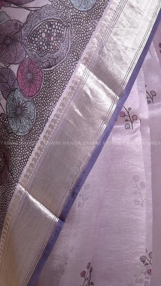 Ethereal Lavender Organza Saree