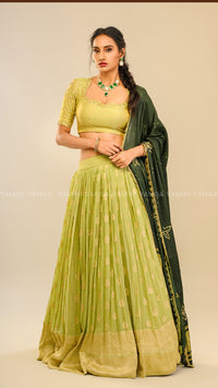 Elegant Olive Green Lehenga Set