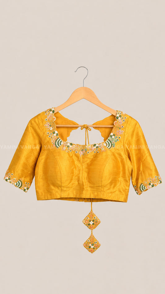 Elegant Yellow Embroidered Blouse