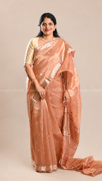 Peach Floral Designer Saree