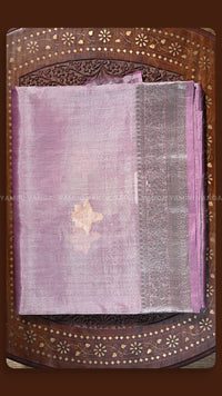 Classic Purple Floral Embroidered Traditional Saree