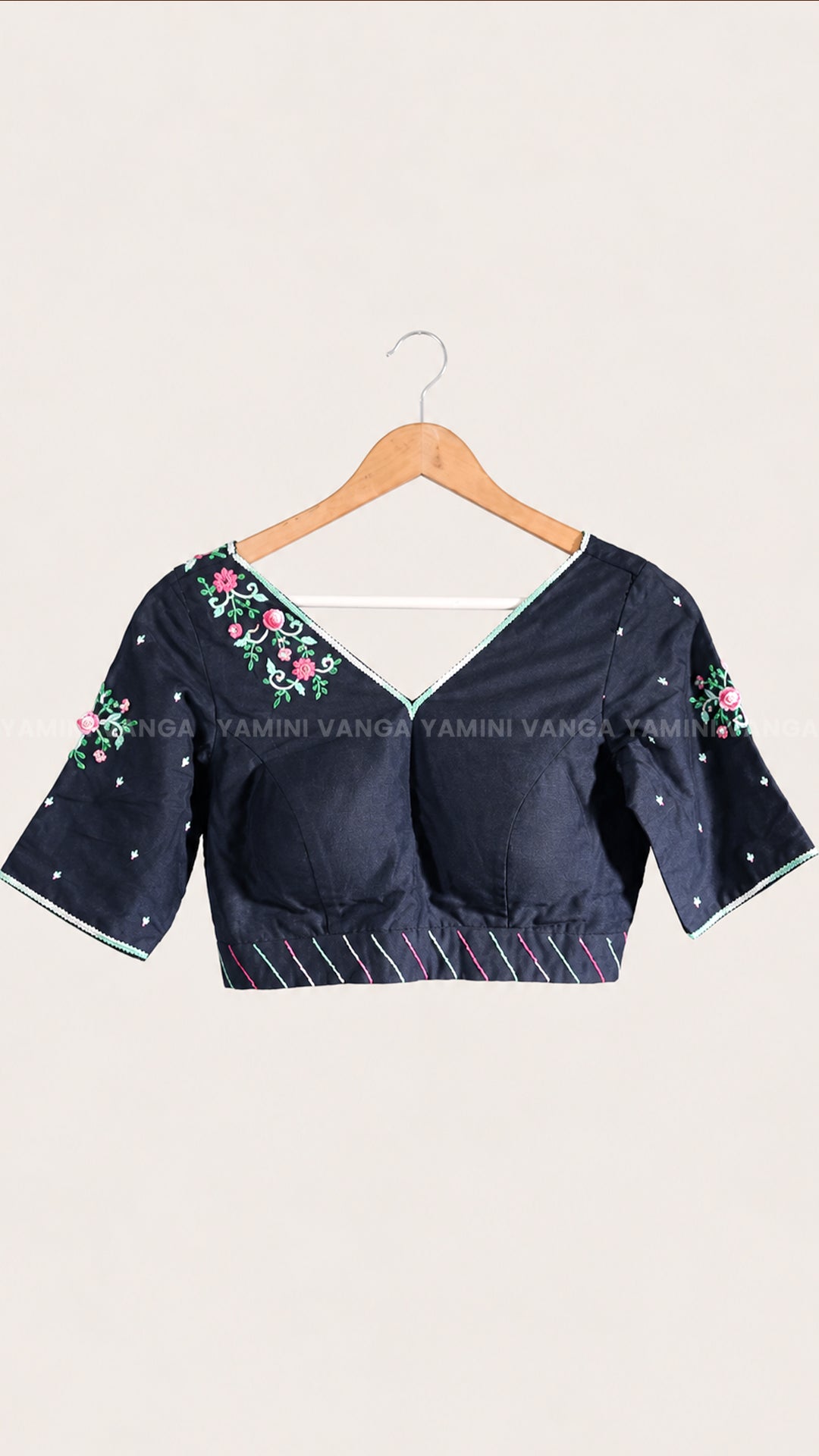 Signature Floral Threadwork Blouse