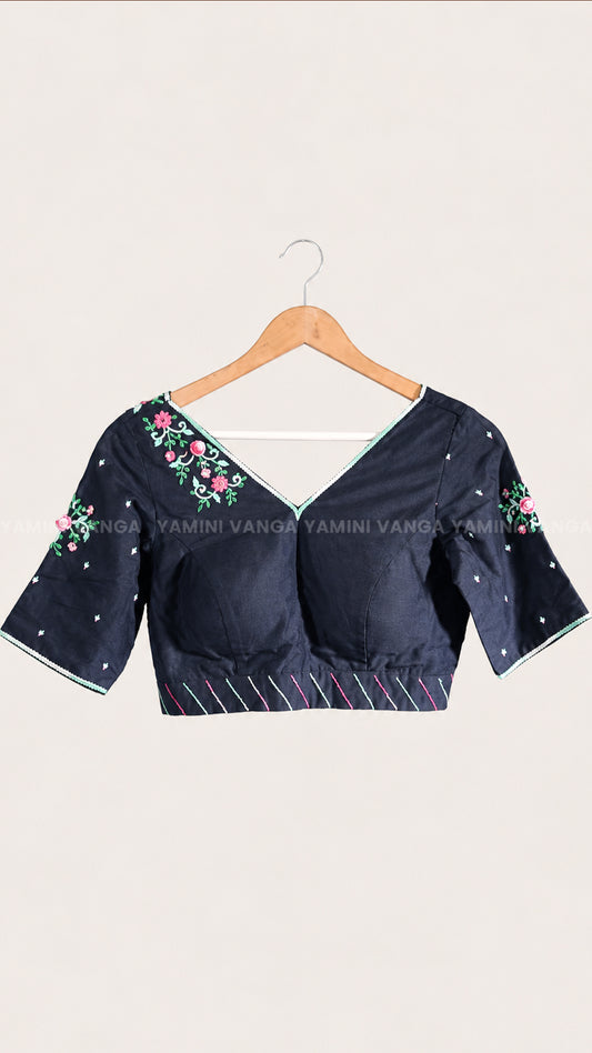 Signature Floral Threadwork Blouse