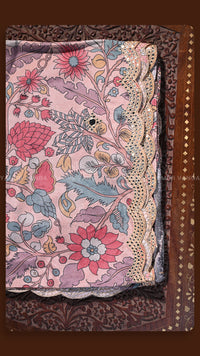 Vintage Floral Heritage Silk Saree