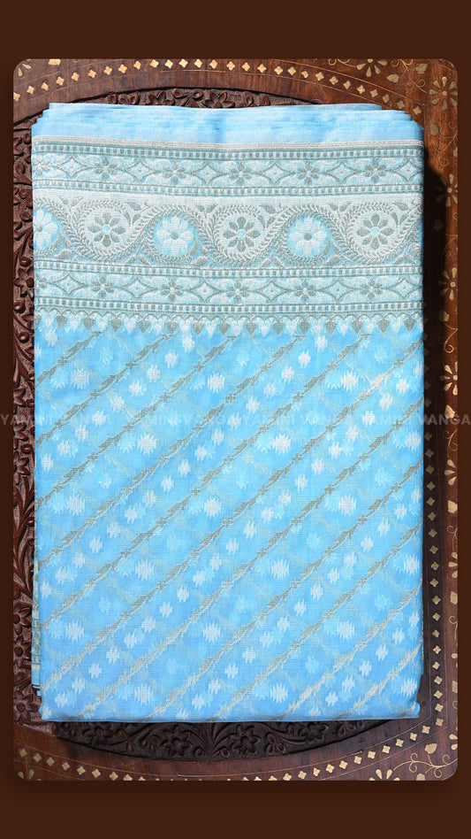 Classic Sky Blue Festive Saree