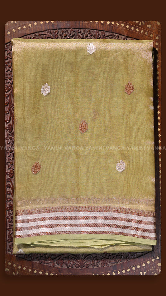Artisanal Light Green Ethnic Saree