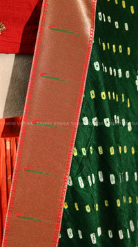 Orange & green Lehanga
