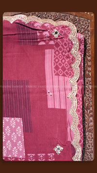 Midnight Floral Heirloom Silk Saree