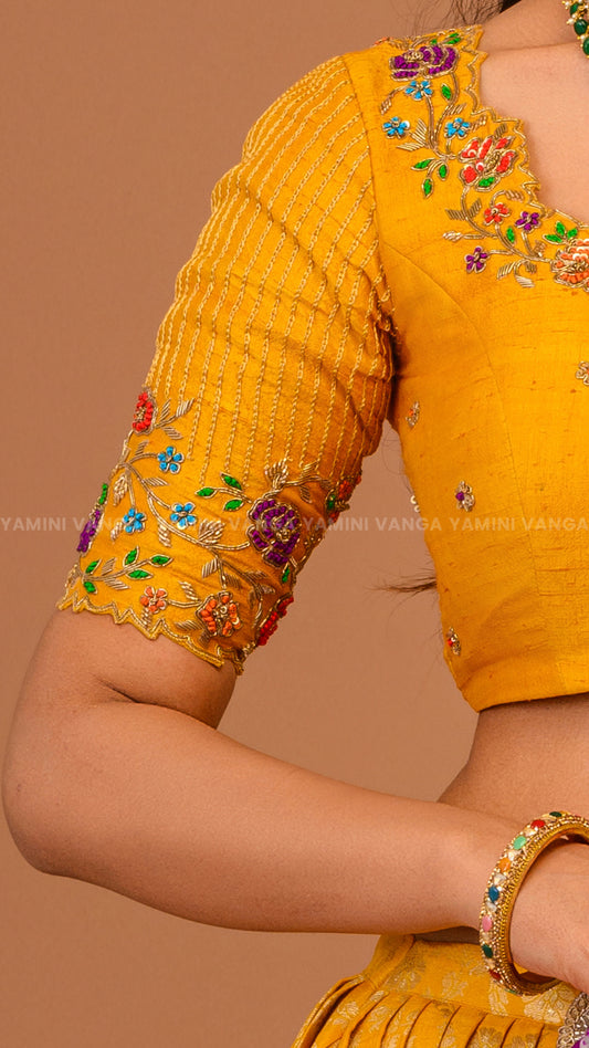 Graceful Mustard Yellow Ethnic Lehenga