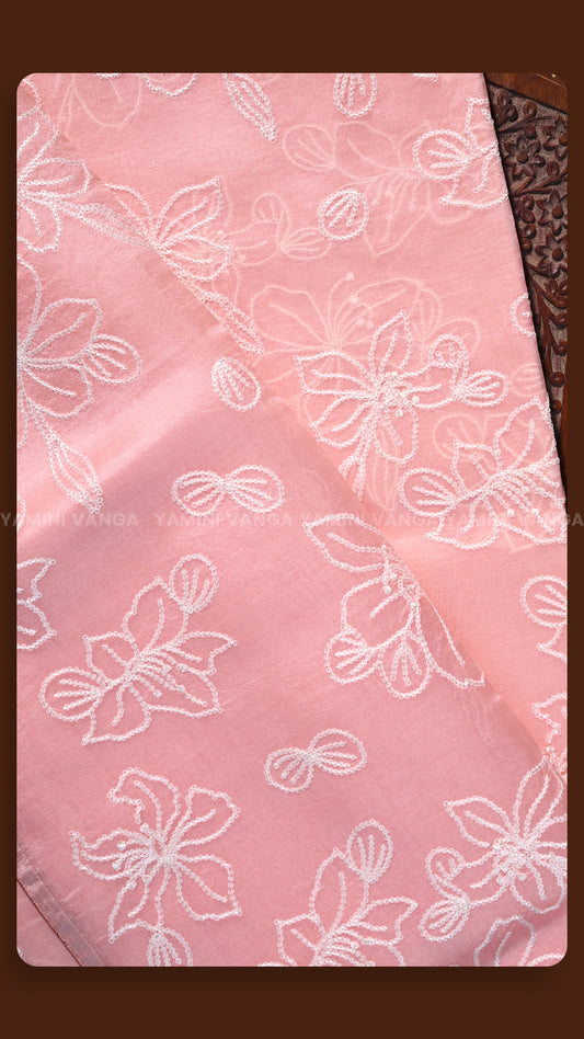 Floral Heritage Pink Silk Weave