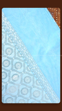 Classic Sky Blue Festive Saree