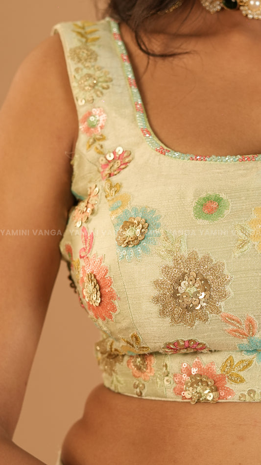 Floral Crop Top &amp; Ruffled Skirt Set