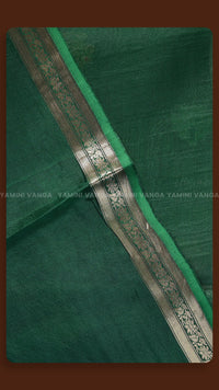 Elegant Sage Green Floral Saree