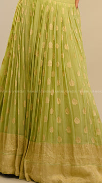 Elegant Olive Green Lehenga Set