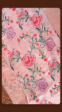 Floral Bloom Pink Silk Drape