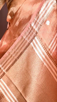 Peach Floral Designer Saree