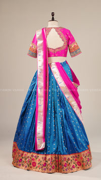 The Timeless Pink & Blue Ensemble Lehanga Set