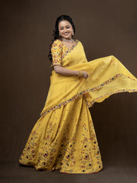 Radiant Mustard Yellow Festive Ensemble
